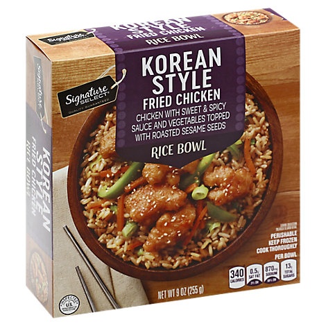 slide 1 of 1, Signature Select Rice Bowl Korean Style Fried Chicken, 9 oz