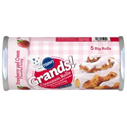 Grands! Cinnamon Rolls with Strawberry & Cream Flavored Icing, 5 ct., 17.5 oz.