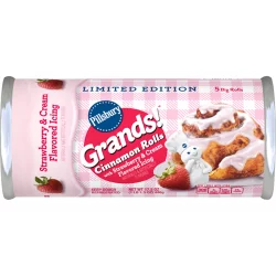 Pillsbury Grands! Cinnamon Rolls With Strawberry & Cream Icing