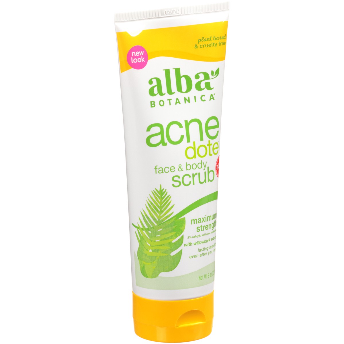 slide 5 of 8, Alba Botanica Acne Dote Maximum Strength Face & Body Scrub, 8 oz