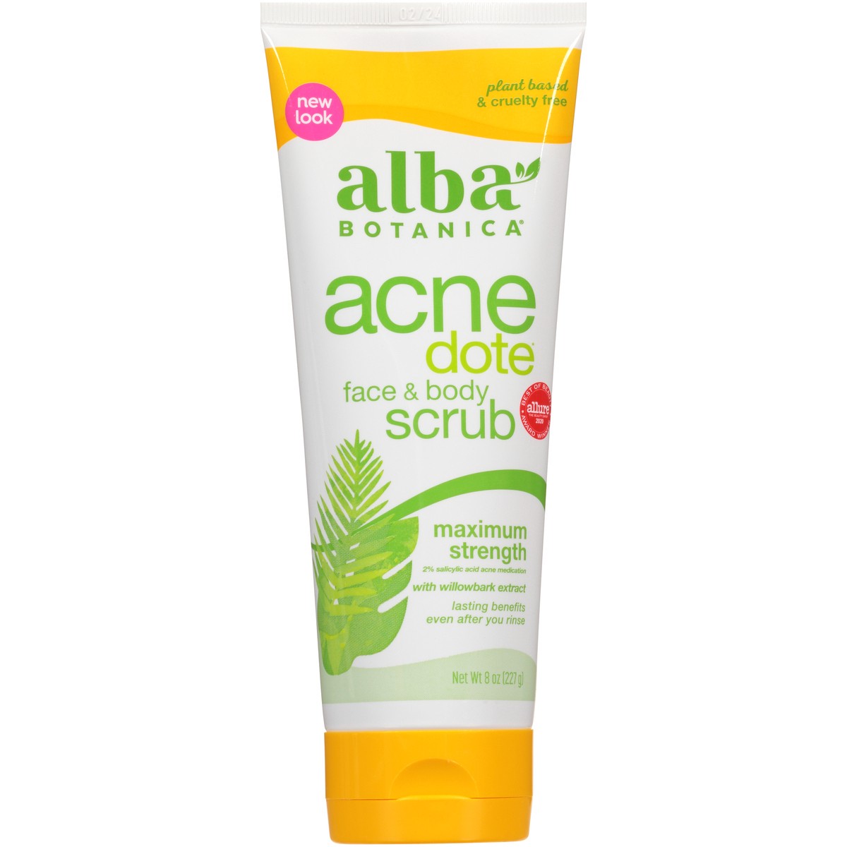 slide 6 of 8, Alba Botanica Acne Dote Maximum Strength Face & Body Scrub, 8 oz