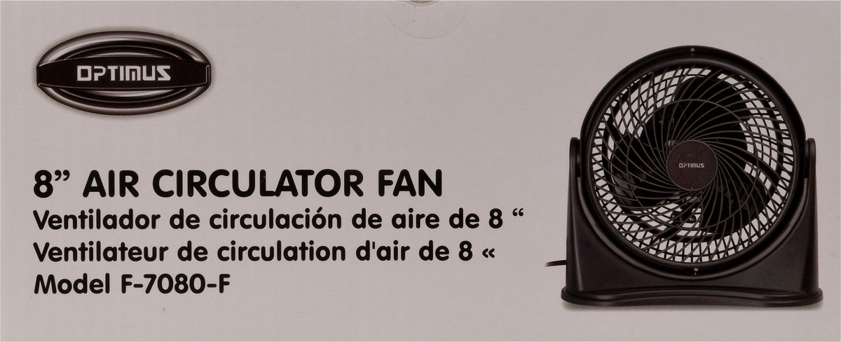 slide 4 of 11, Optimus 8 Inches Air Circulation Fan 1 ea, 1 ct
