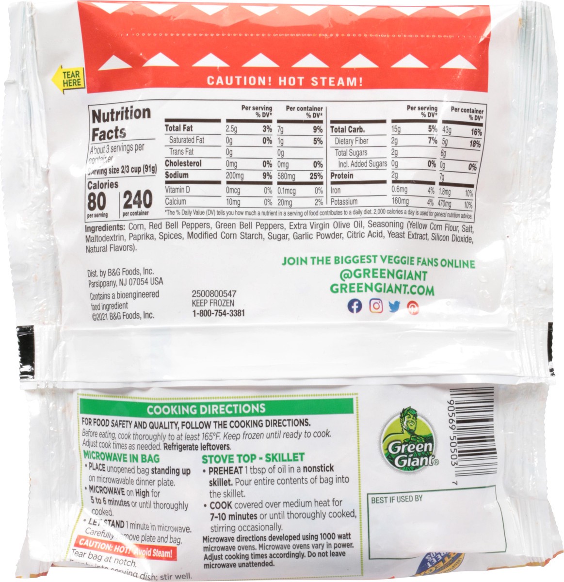 slide 7 of 9, Green Giant Simply Steam Street Corn Southwestern Style, 9.5 oz, 9.5 oz