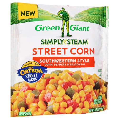 slide 1 of 9, Green Giant Simply Steam Street Corn Southwestern Style, 9.5 oz, 9.5 oz