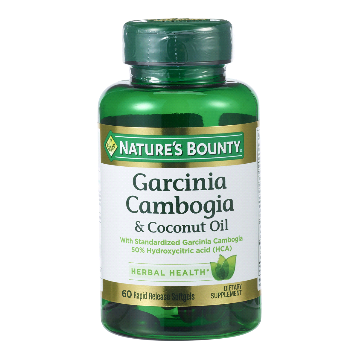 slide 1 of 1, Nature's Bounty Garcinia Cambogia & Coconut Oil, Rapid Release Softgels, 60 ct