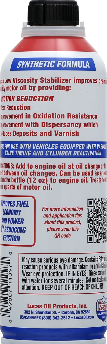 slide 3 of 9, Lucas Oil Products Low Viscosity Stabilizer 12 oz, 12 oz