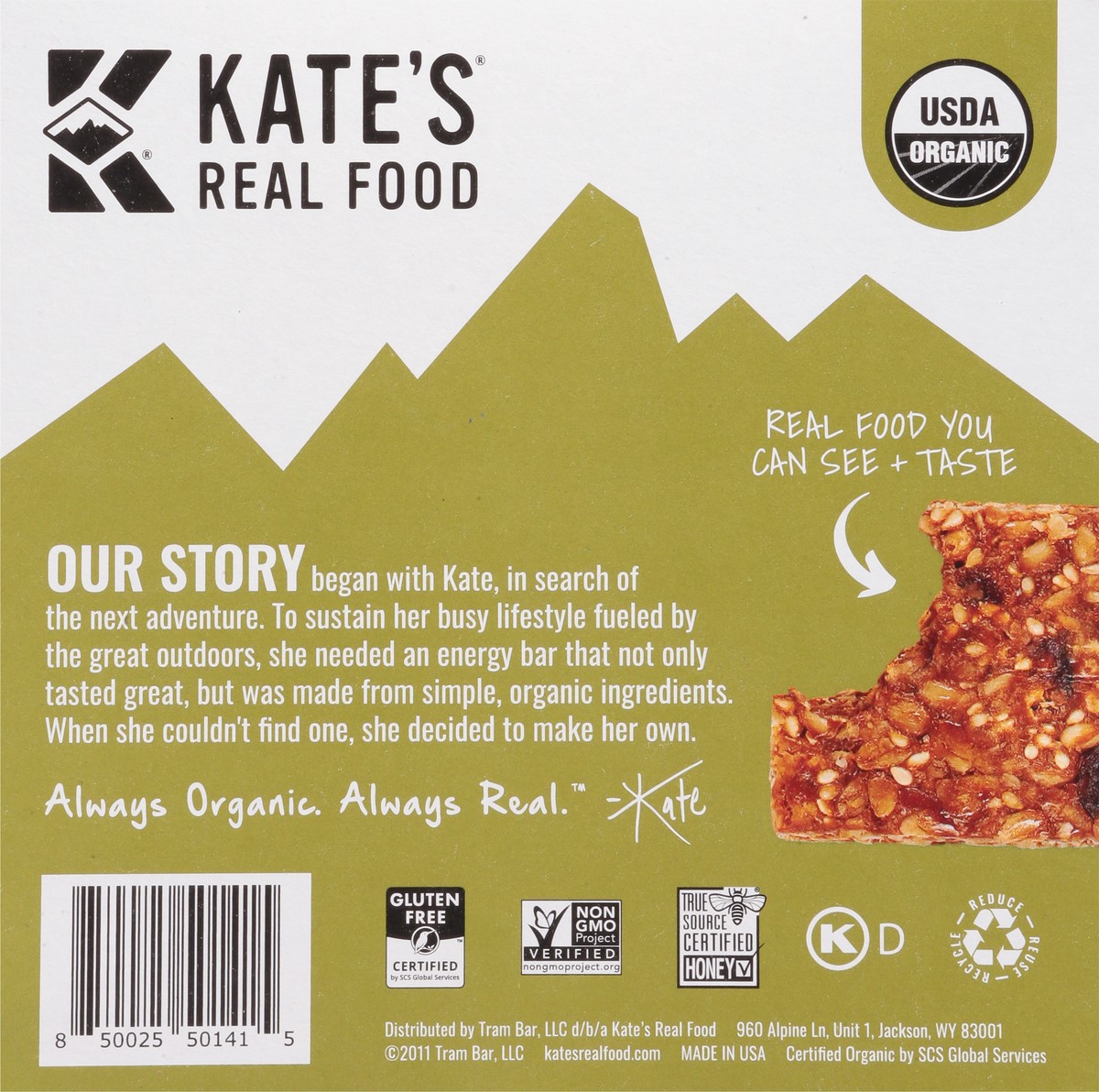 slide 5 of 9, Kate's Real Food Peanut Butter Dark Chocolate Mini Multipack, 6 ct