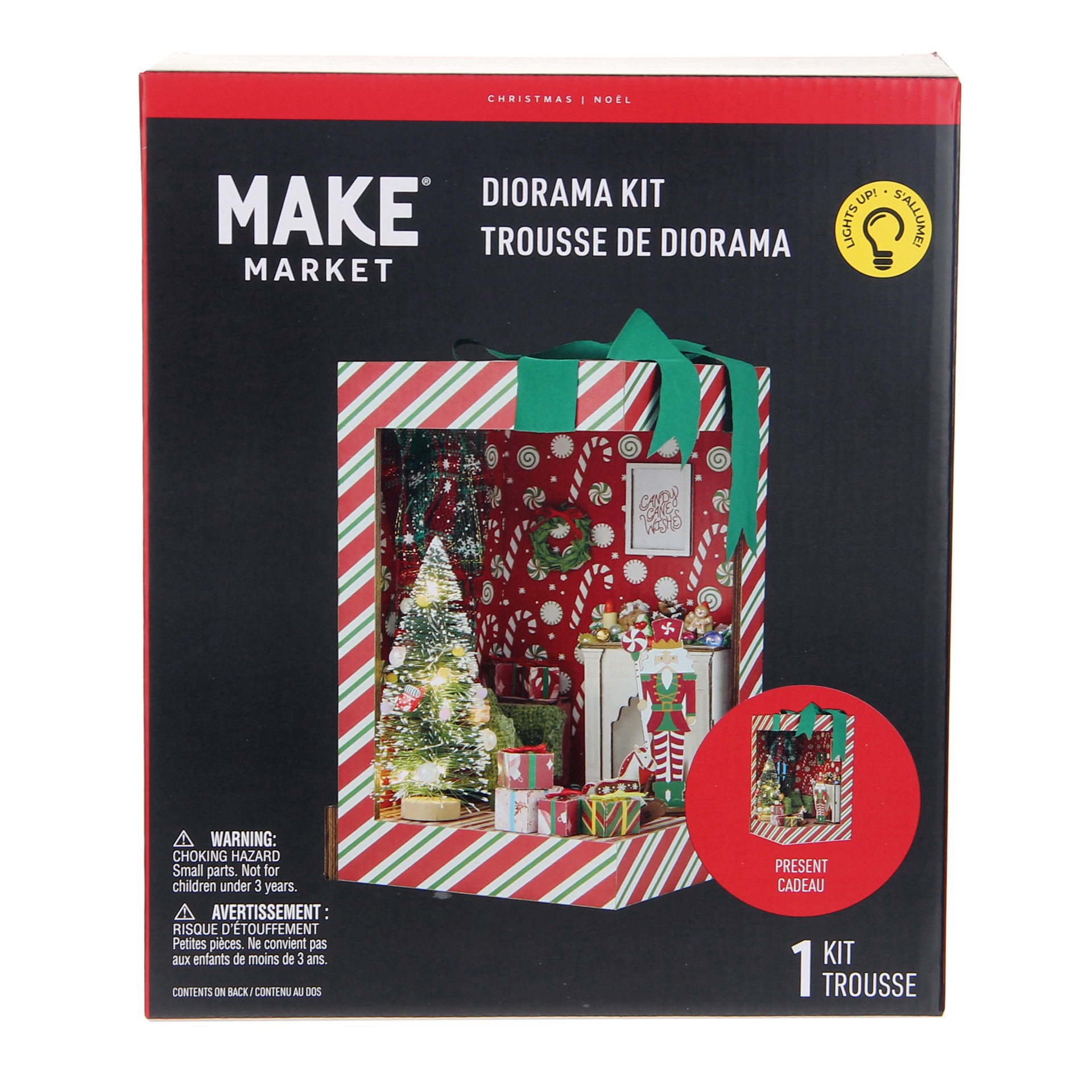 slide 4 of 9, Wrapped Present Diorama Kit By Make Market, 6 in x 5.7 in x 9.6 in