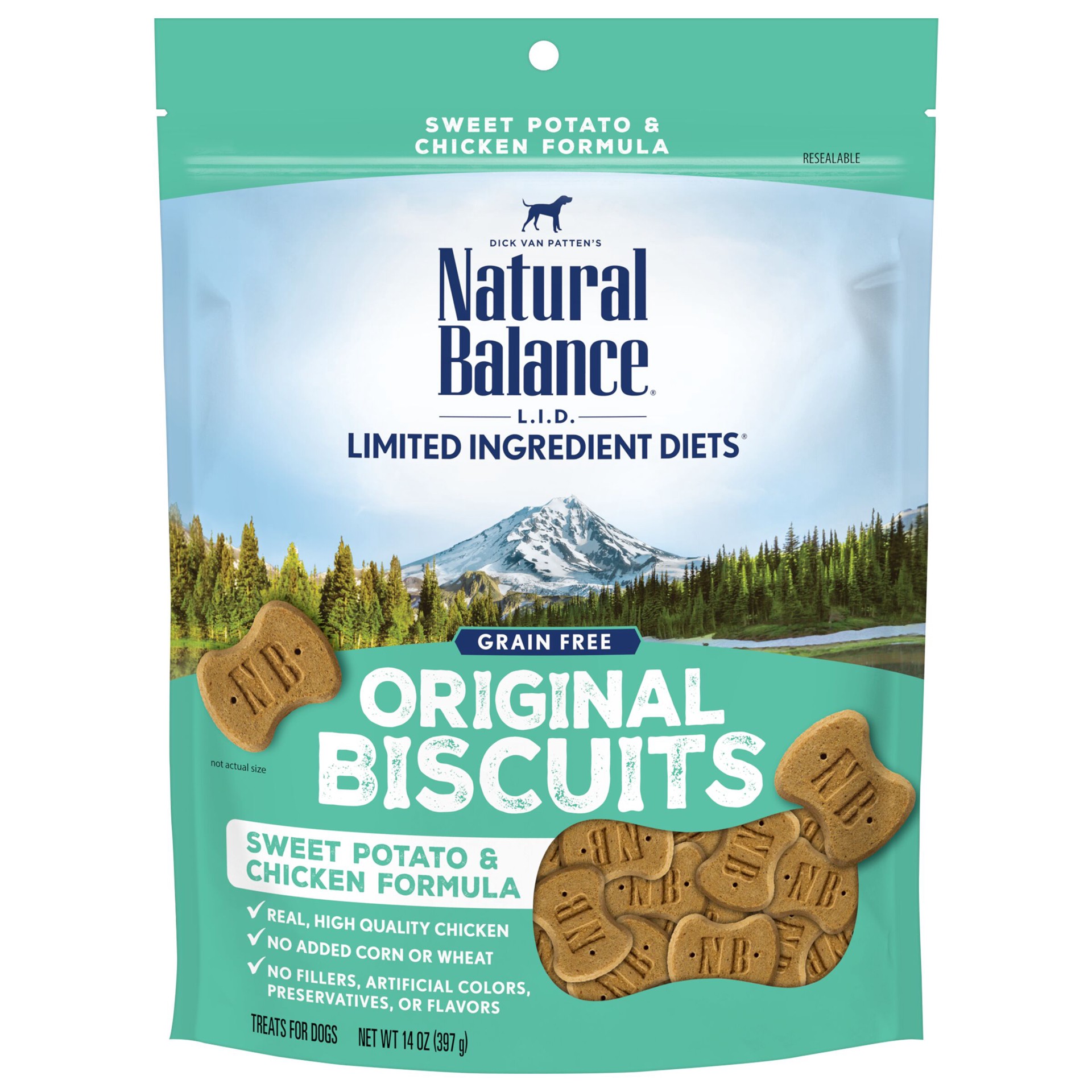 slide 1 of 5, Natural Balance L.I.T. Limited Ingredient Treats Sweet Potato & Chicken Formula Dry Dog Treats, 14-Ounce, mini; 14 oz