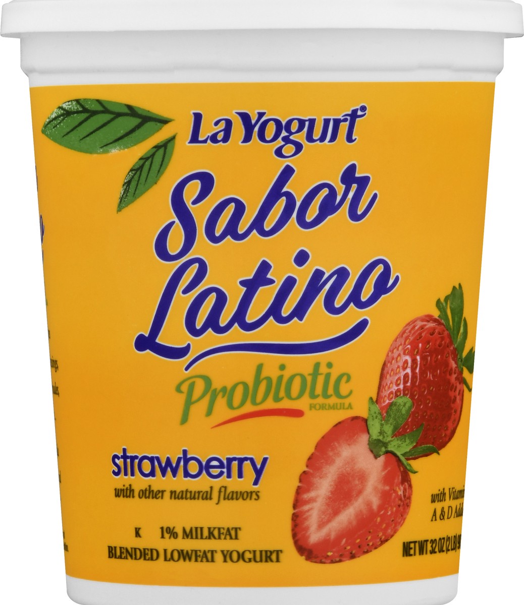 slide 7 of 13, La Yogurt Sabor Latino Lowfat Probiotic Strawberry Yogurt 32 oz, 32 oz