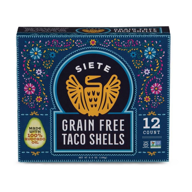 slide 1 of 9, Siete Grain Free, Gluten Free Taco Shells - 5.5oz/12ct, 12 ct; 5.5 oz