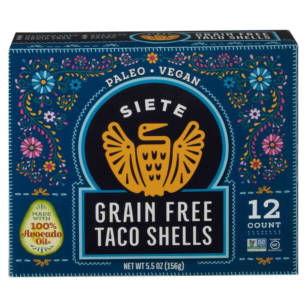 slide 1 of 5, Siete Grain Free Taco Shells, 12 ct; 5.5 oz