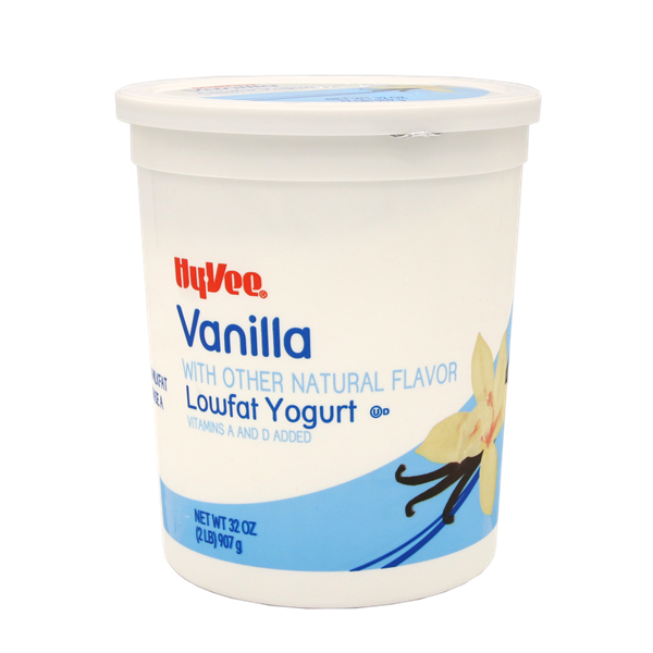 slide 1 of 1, Hy-vee Vanilla Lowfat Yogurt, 32 oz