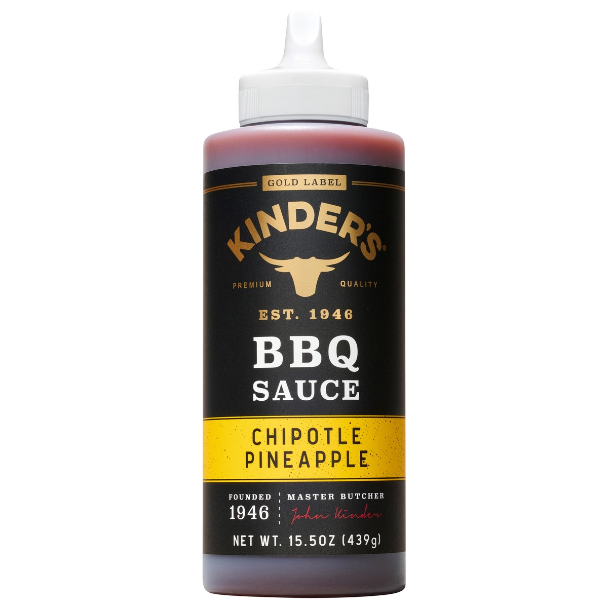 slide 1 of 12, Kinder's Chipotle Pineapple BBQ Sauce 15.5 oz, 15.5 oz