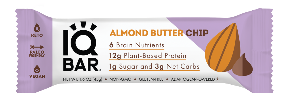 slide 1 of 2, IQ BAR Almond Butter Chip Protein Bar, 1.6 oz