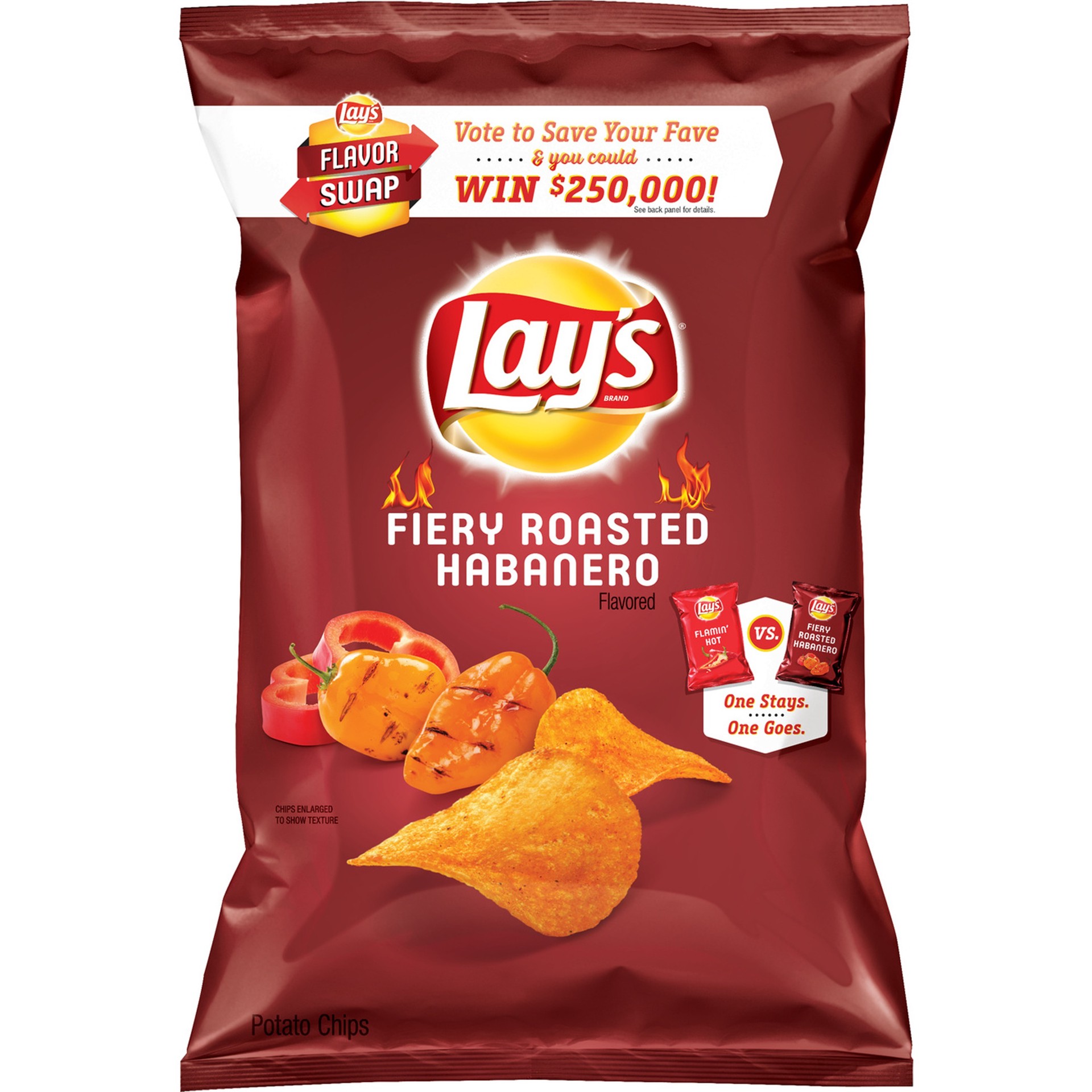 slide 1 of 3, Lay's Potato Chips Fiery Roasted Habanero 7 3/4 Oz, 7.75 oz