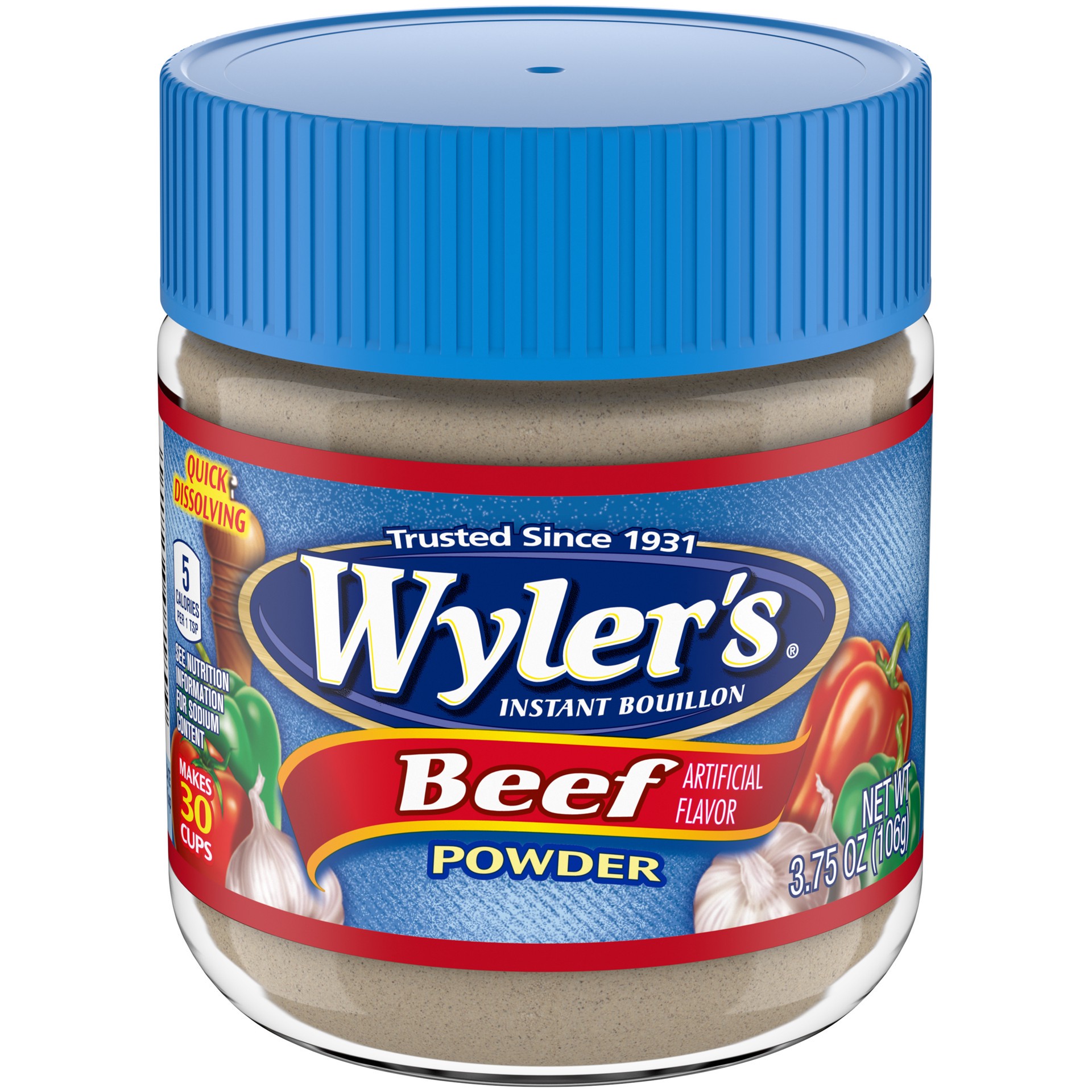 slide 1 of 5, Wyler's Instant Bouillon Beef Flavored Powder, 3.75 oz Jar, 3.75 oz