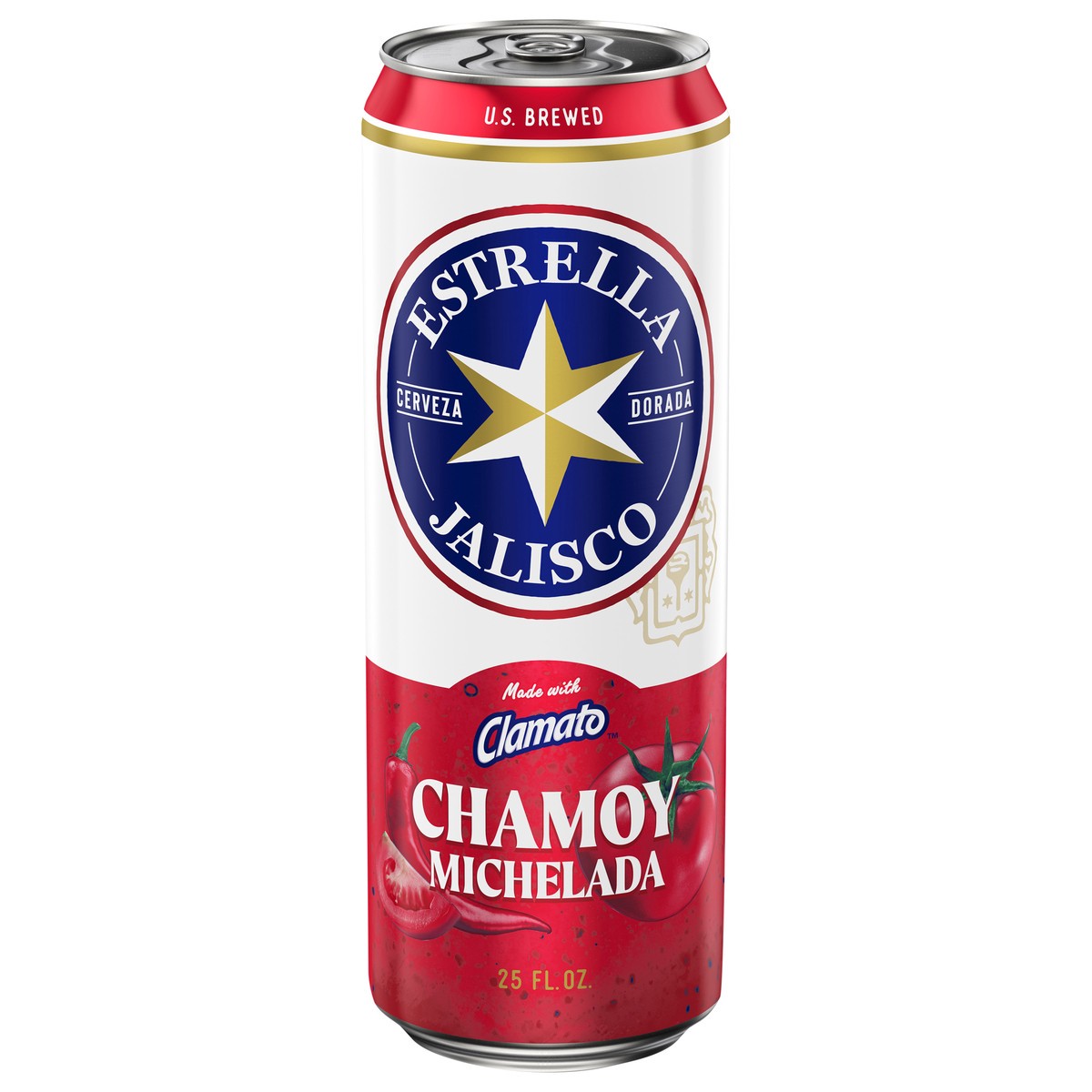 slide 1 of 6, Estrella Jalisco Clamato Chamoy Michelada 25 fl oz, 25 fl oz