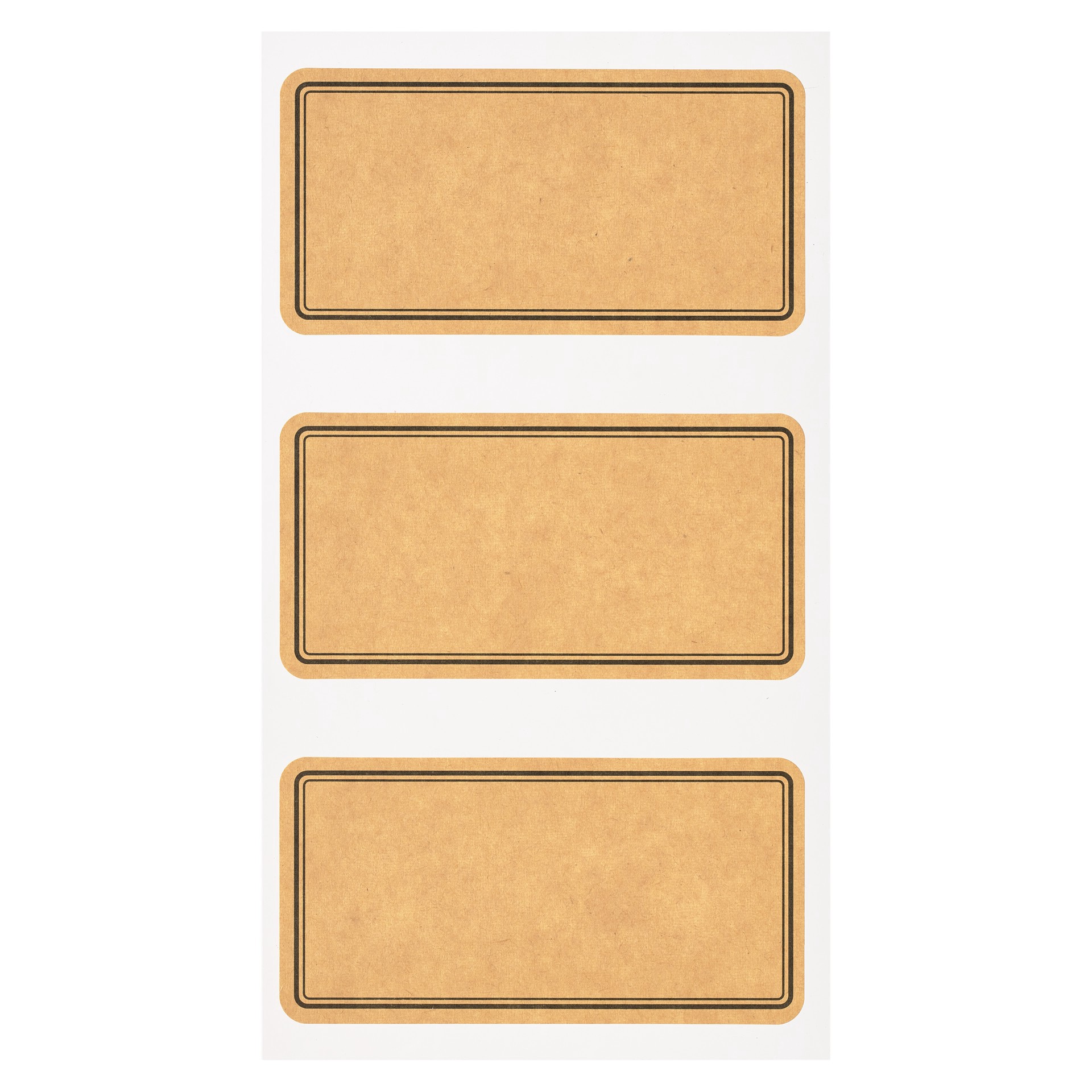 slide 2 of 3, Rectangle Kraft Labels By Recollections, 4 sheets, 12 labels