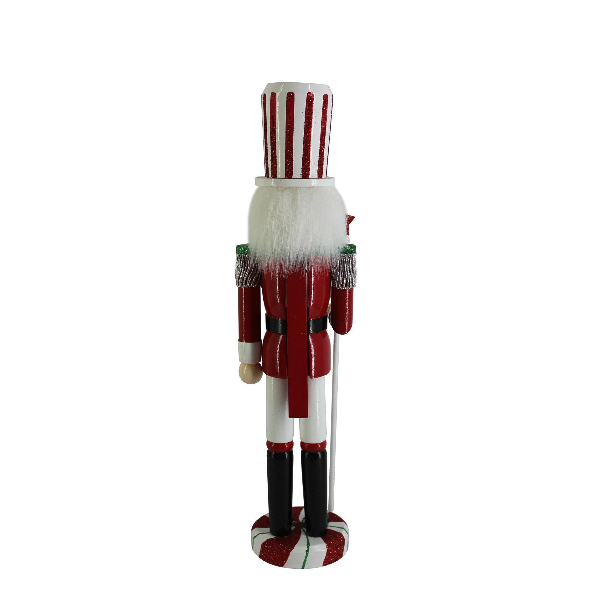 slide 3 of 5, 16" Red & White Peppermint Nutcracker By Ashland, 16 in