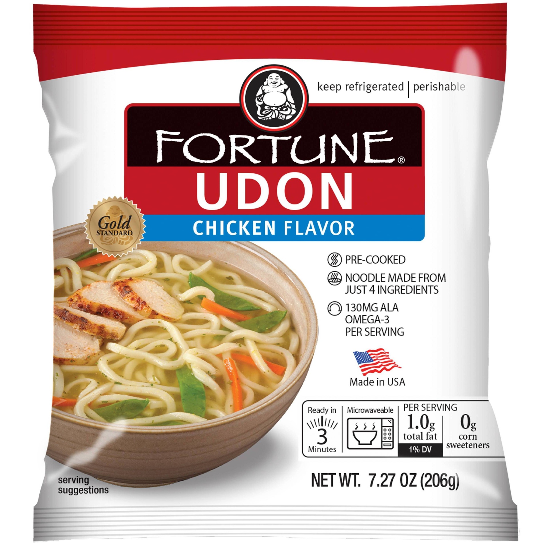 slide 1 of 4, Fortune Udon Chicken Flavor, 7 oz