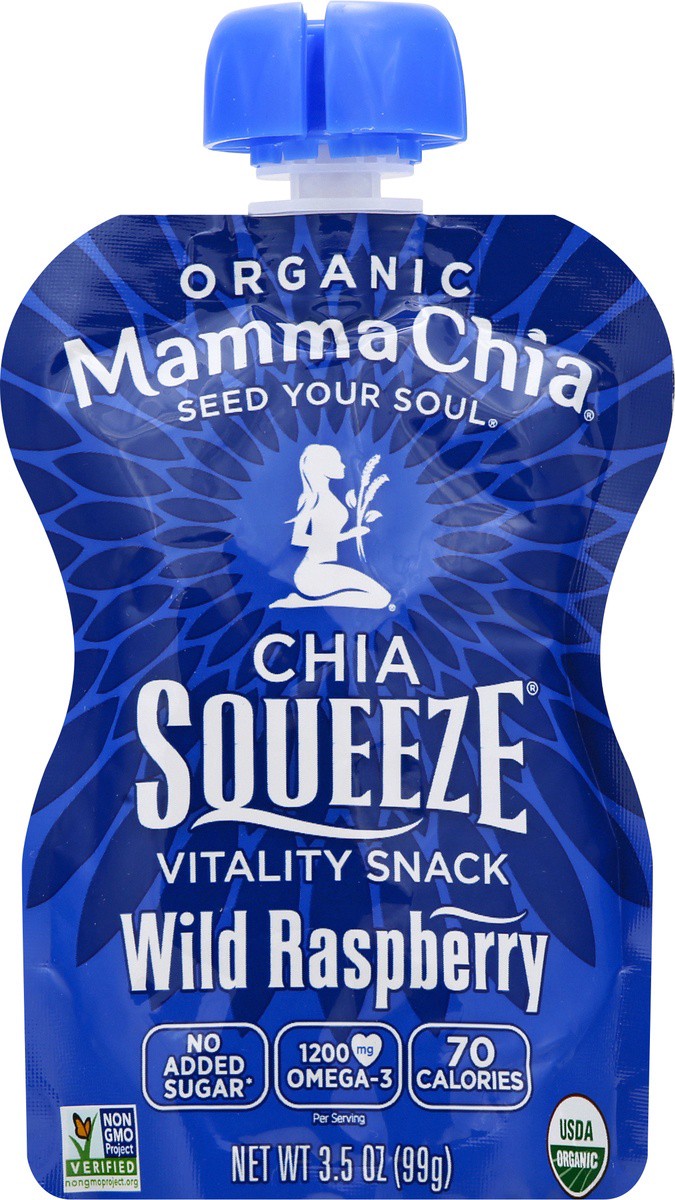 slide 5 of 9, Mamma Chia Wild Raspberry Squeeze Snack, 3.5 oz