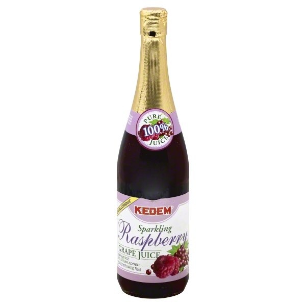 slide 1 of 1, Kedem Raspberry Sparkling Grape Juice, 25.4 fl oz