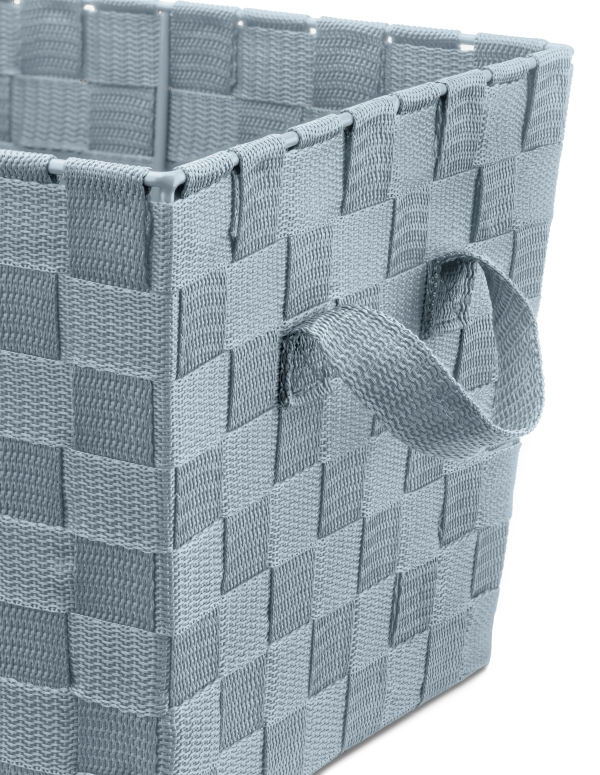 slide 2 of 9, Whitmor Woven Strap Small Tote Blue, 1 ct