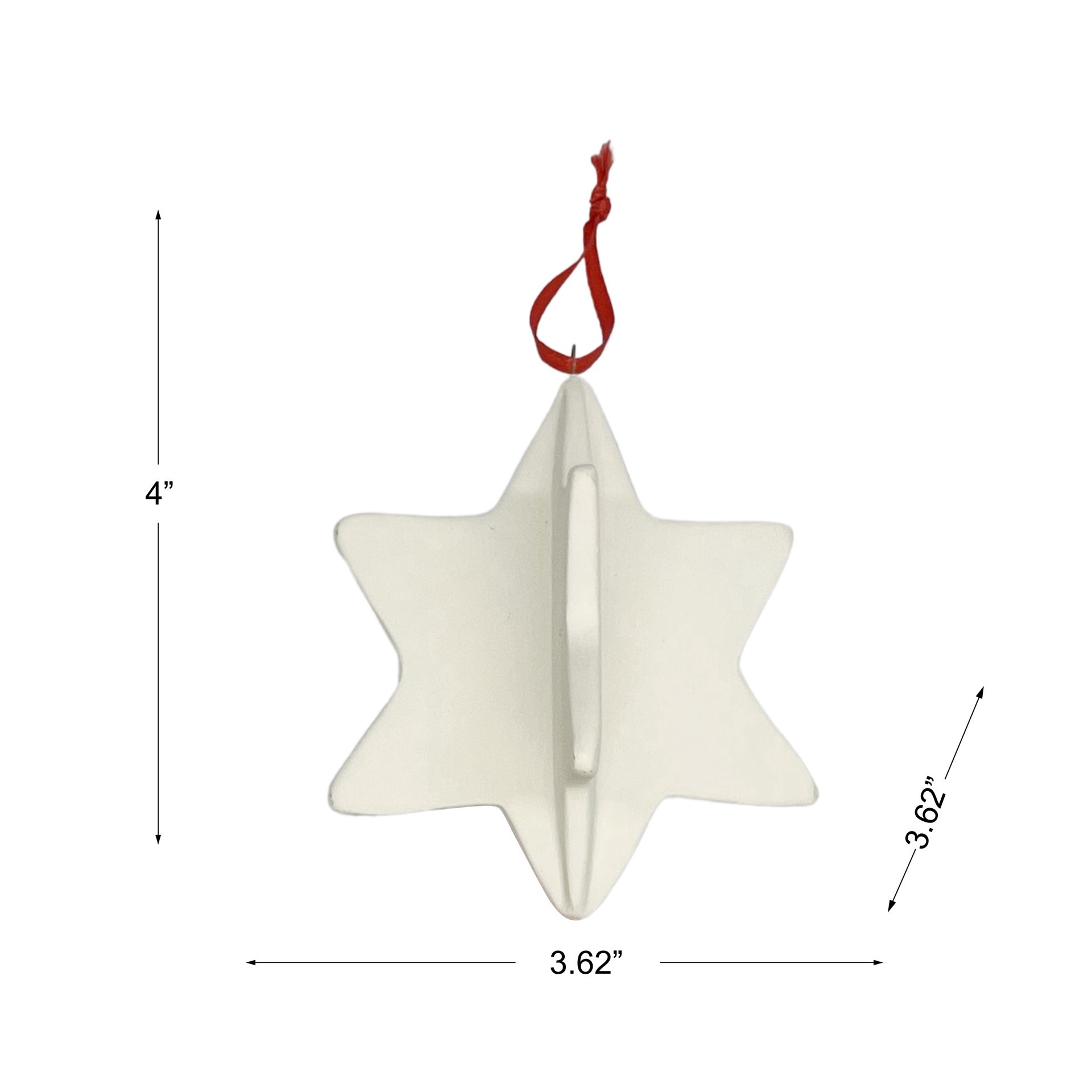 slide 4 of 6, 4" Diy Ceramic Star Ornament By Make Market, 3.62 in x 3.62 in x 4 in