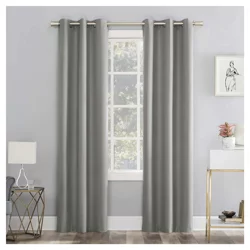 Sun Zero Doret Blackout Panel Pair Grey 74x63"