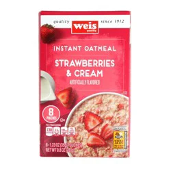 Weis Quality Strawberries & Cream  8 Count Instant Oatmeal
