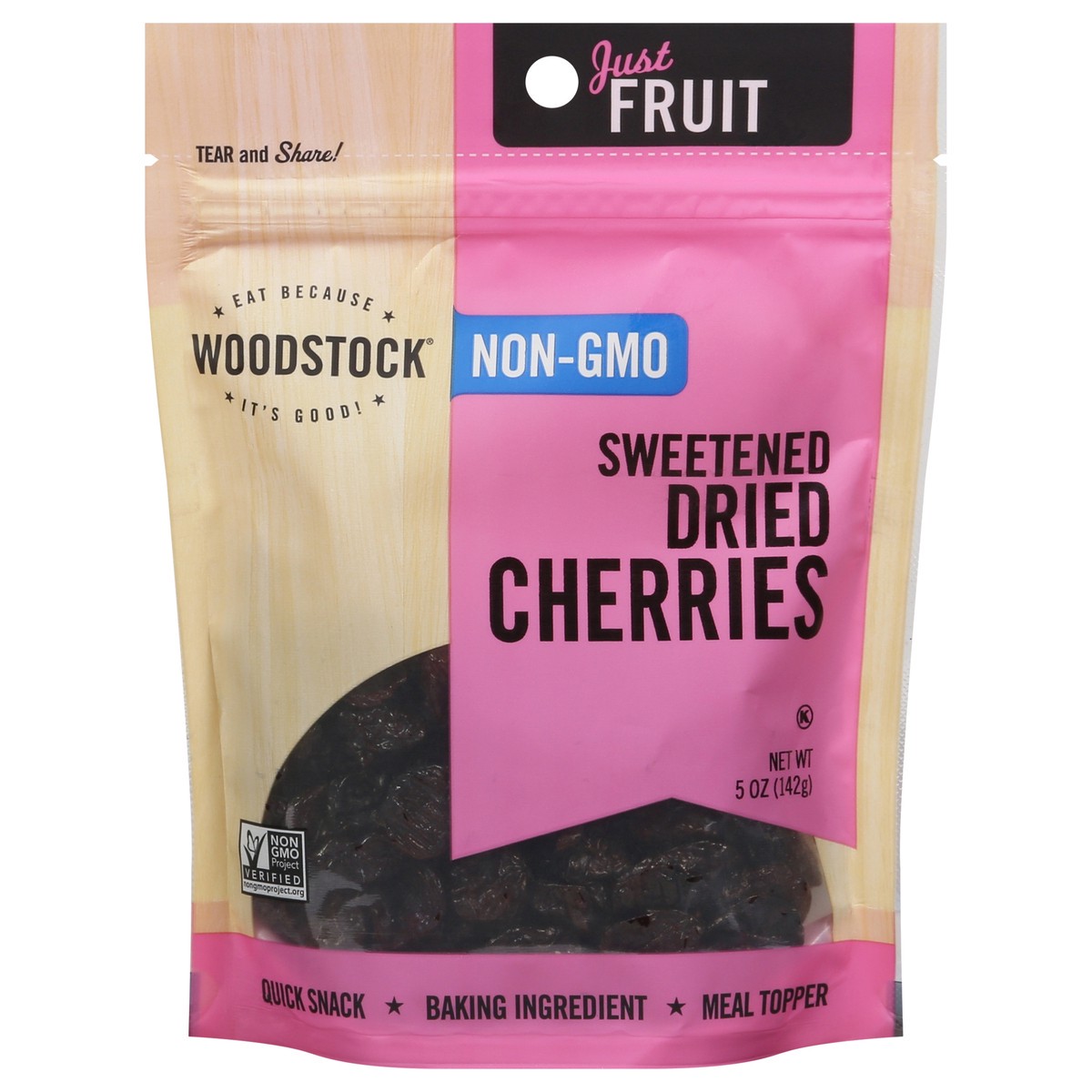 slide 2 of 13, Woodstock Sweetened Dried Cherries 5 oz, 5 oz