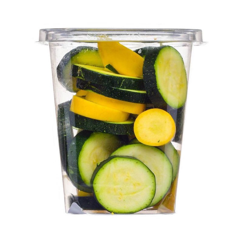 slide 1 of 2, Quick & Easy Green & Yellow Cut Zucchini Rounds, 14 Ounce, 14 oz