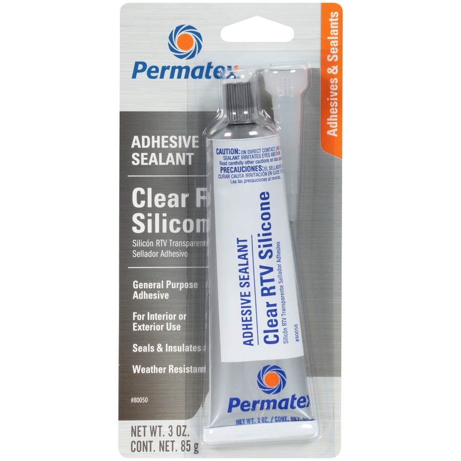 slide 1 of 4, Permatex Clear Silicone Adhesive, 3 oz