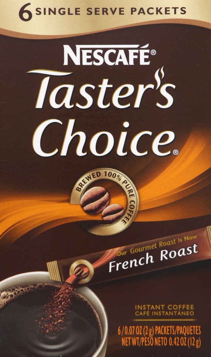 slide 4 of 6, Nescafé Taster's Choice French Roast Instant Coffee - 6 ct, 6 ct