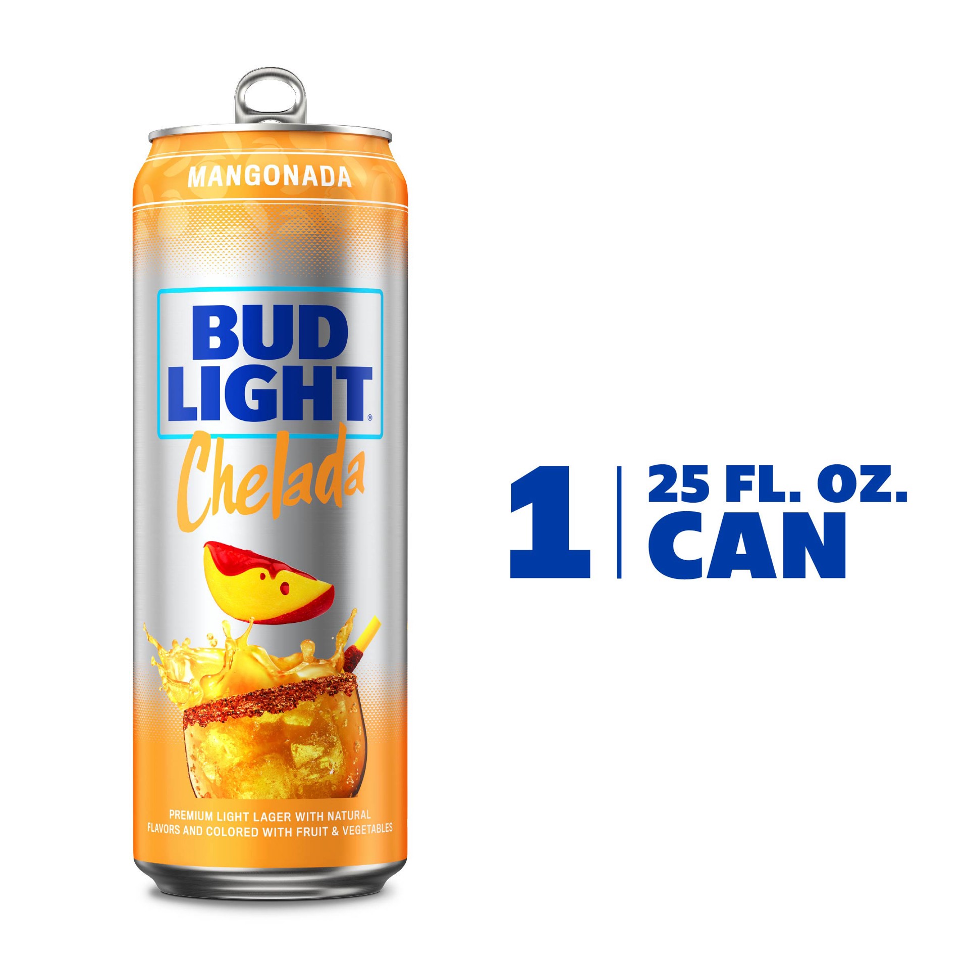 slide 2 of 3, Bud Light Chelada Tajin Mangonada Beer 25 fl oz, 25 fl oz