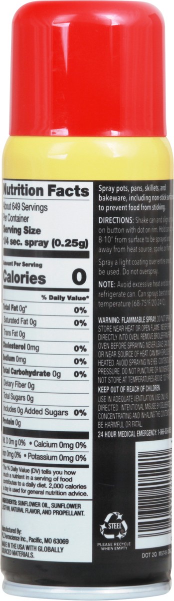 slide 7 of 9, Vegalene Allergen Free Sunflower Cooking Spray 6 oz, 6 oz