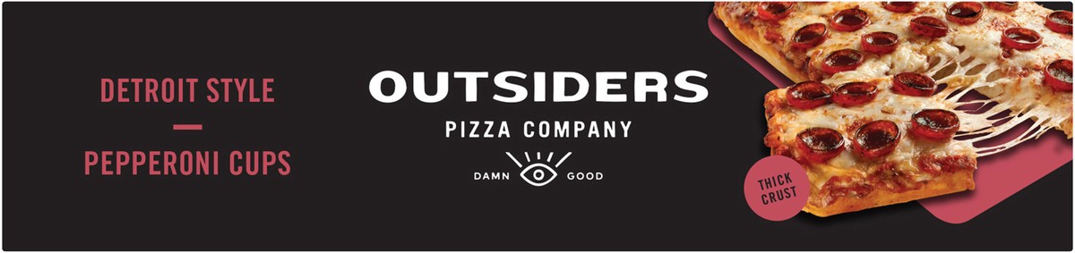 slide 10 of 12, Outsiders Pizza Outsiders Detroit Style Pepperoni Cups Frozen Pizza, 28.1 oz