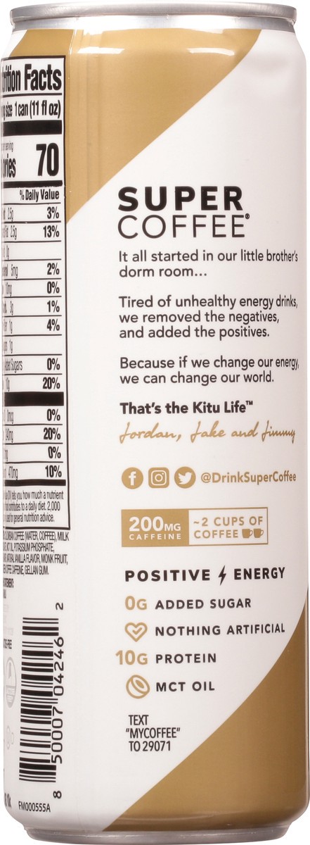 slide 5 of 9, KITU Super Coffee Vanilla Coffee Beverage 11 fl oz Can, 11 fl oz