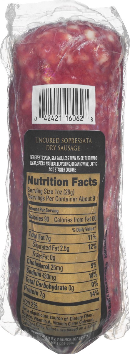 slide 5 of 9, Boar's Head Sopressata Dry Sausage, 1 ct