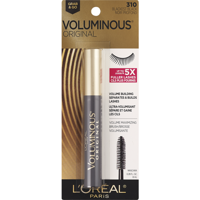 slide 1 of 1, L'Oréal L'Oreal Voluminous Mascara Blackest Black, 1 ct