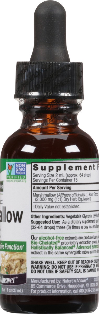 slide 8 of 9, Nature's Answer 2000 mg Fluid Extract Marshmallow Root 1 fl oz, 1 fl oz