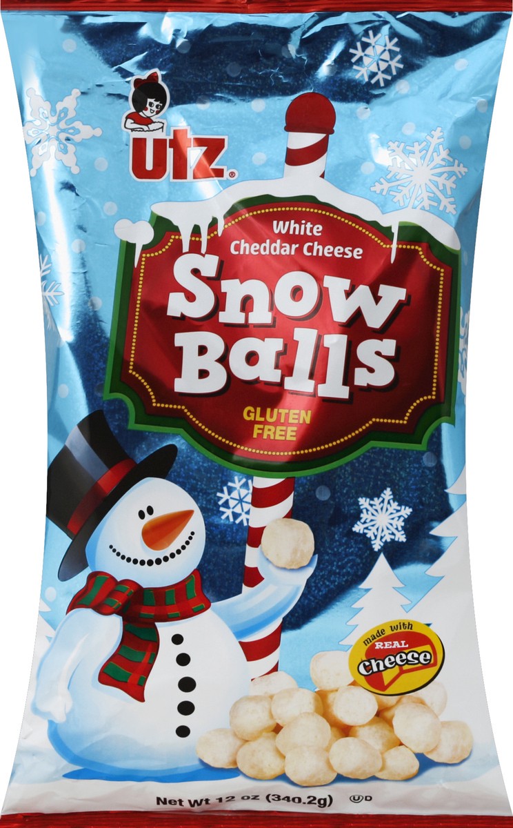 slide 5 of 6, Utz Snow Balls White Cheddar Cheese Balls, 12 oz