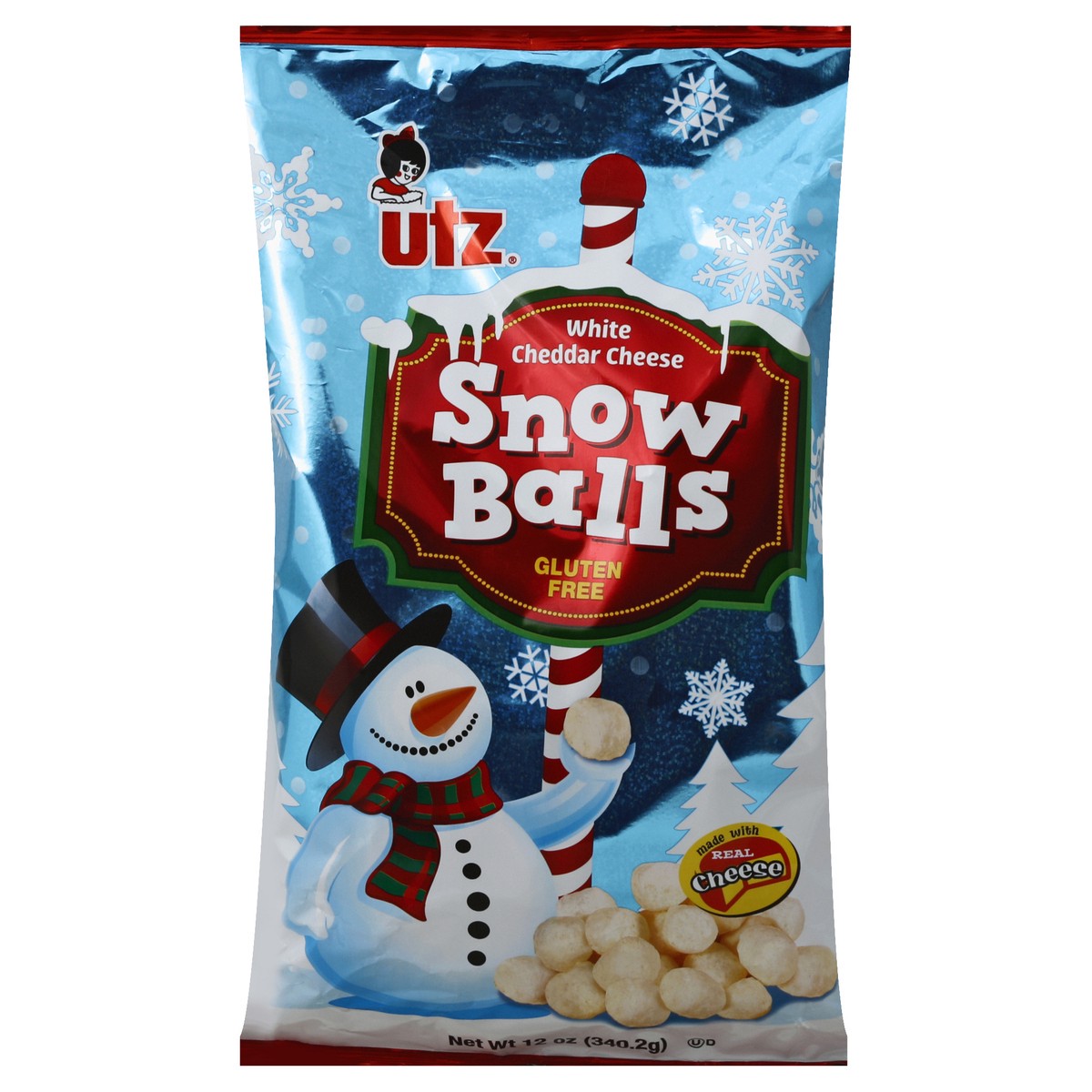 slide 6 of 6, Utz Snow Balls White Cheddar Cheese Balls, 12 oz