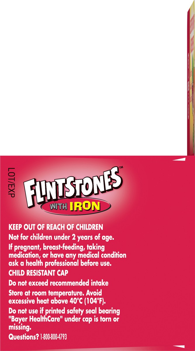 slide 6 of 6, Flintstones Children's Multivitamin Supplement Chewable Tablets With Iron, 60Ct, 60 ct