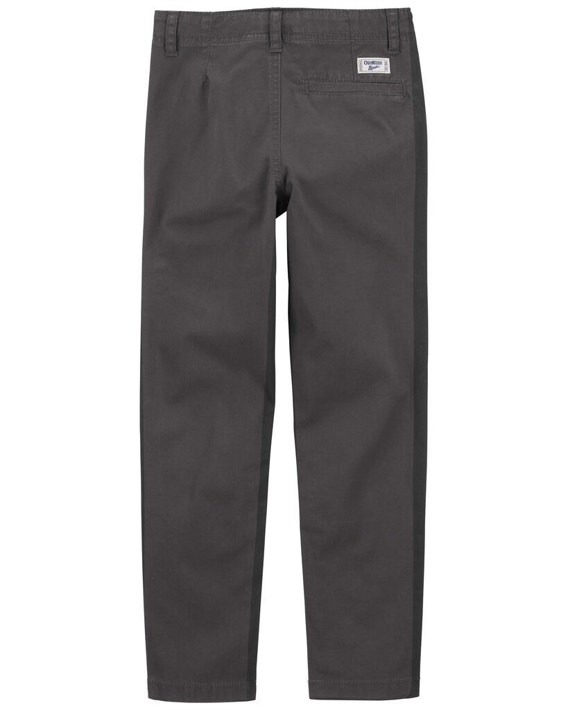 slide 2 of 3, Oshkosh Kid Skinny Fit Tapered Chino Pants Grey 7, 1 ct