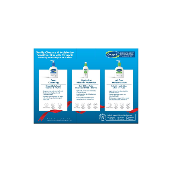 slide 5 of 5, Cetaphil 2024 Winter/Holiday Kit, 1 ct