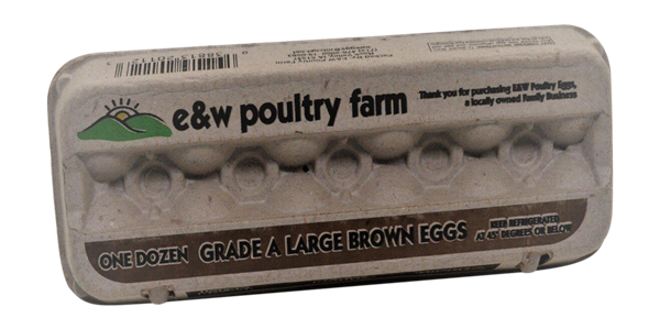 slide 1 of 1, E&W Poultry Farm Grade A Large Brown Eggs, 12 ct