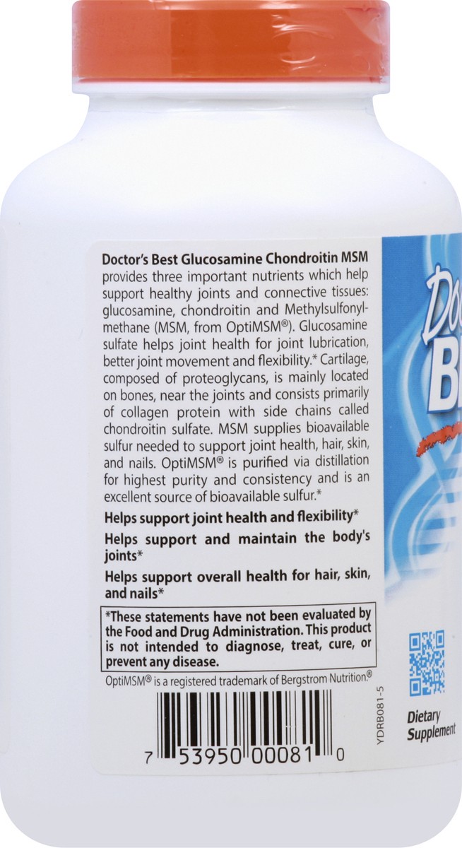 slide 8 of 10, Doctor's Best Glucosamine & Chondroitin M&M 240 ea, 240 ct