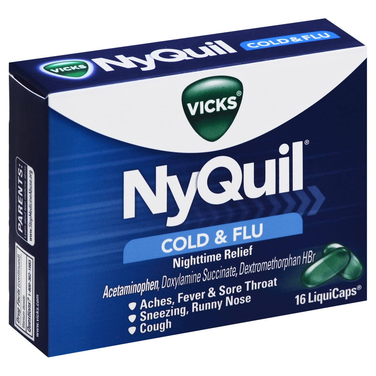 slide 1 of 2, Vicks Cold & Flu 16 ea, 16 ct